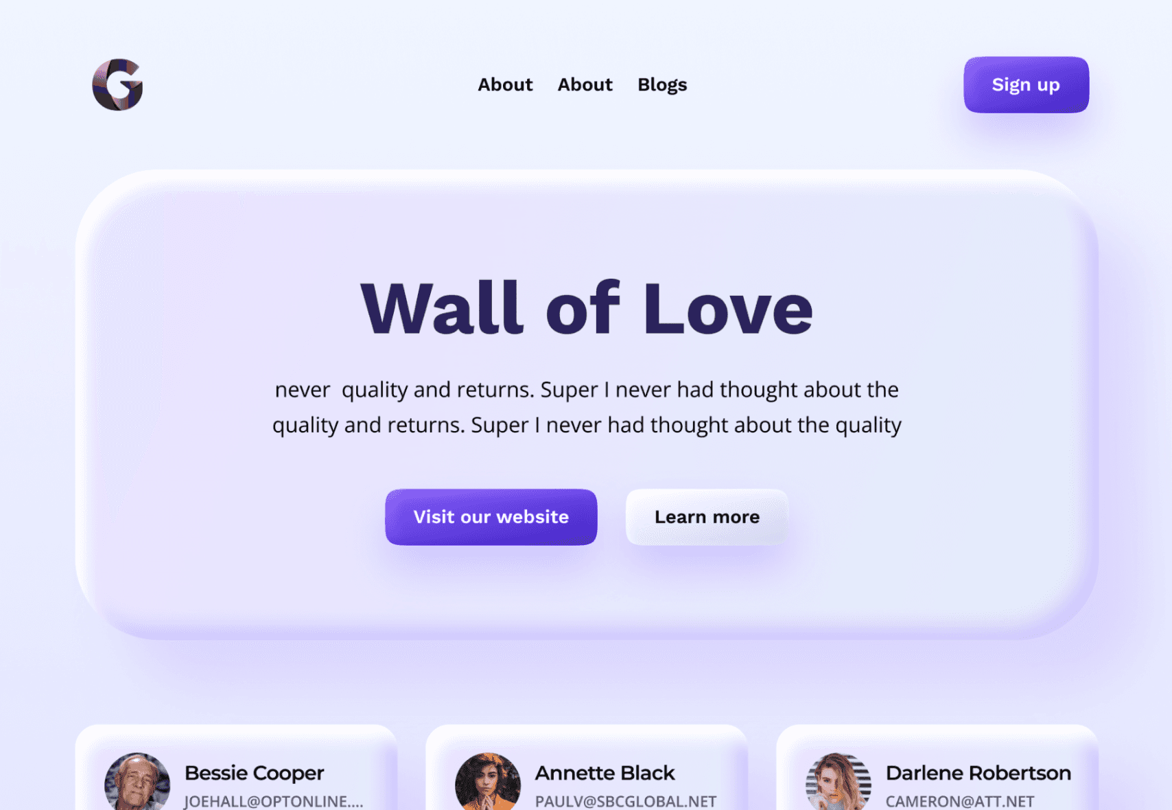 Gridapps Testimonials Wall of love