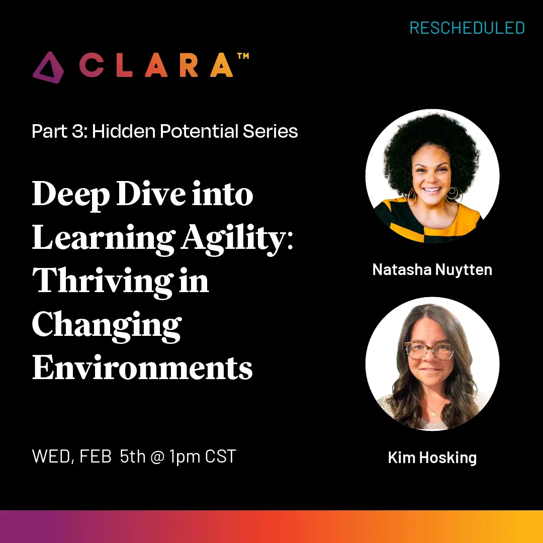 an advertisement for a webinar about learning agility 