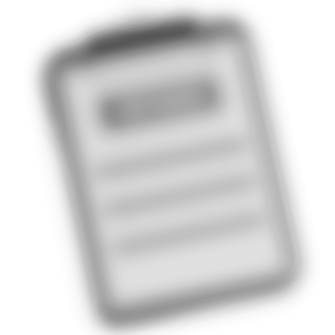 Black and white image of a blurred clipboard icon, representing efficient data management and recording.