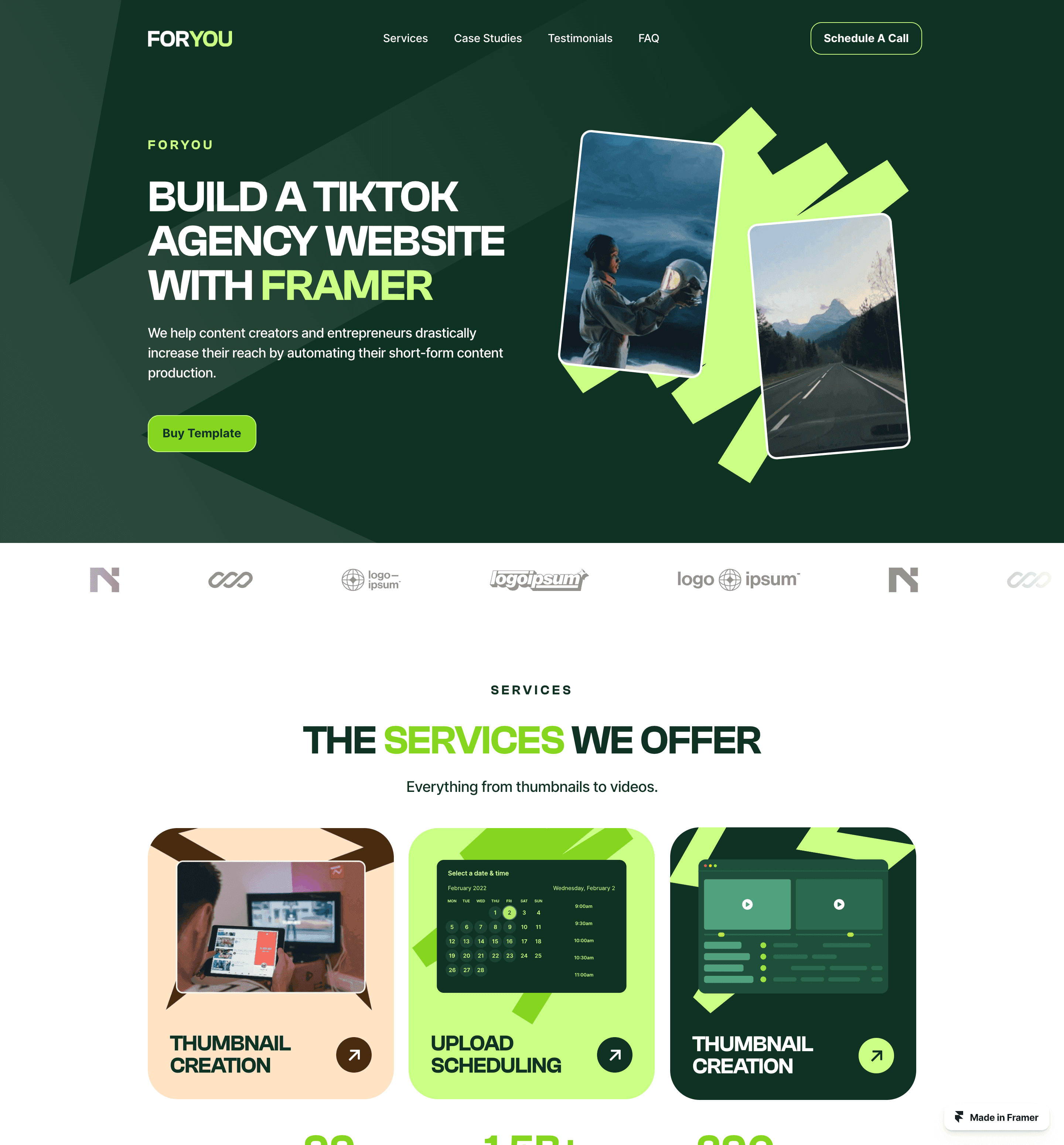 foryou short form content agency template
