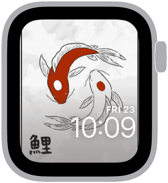 an apple watch face from the japan collection