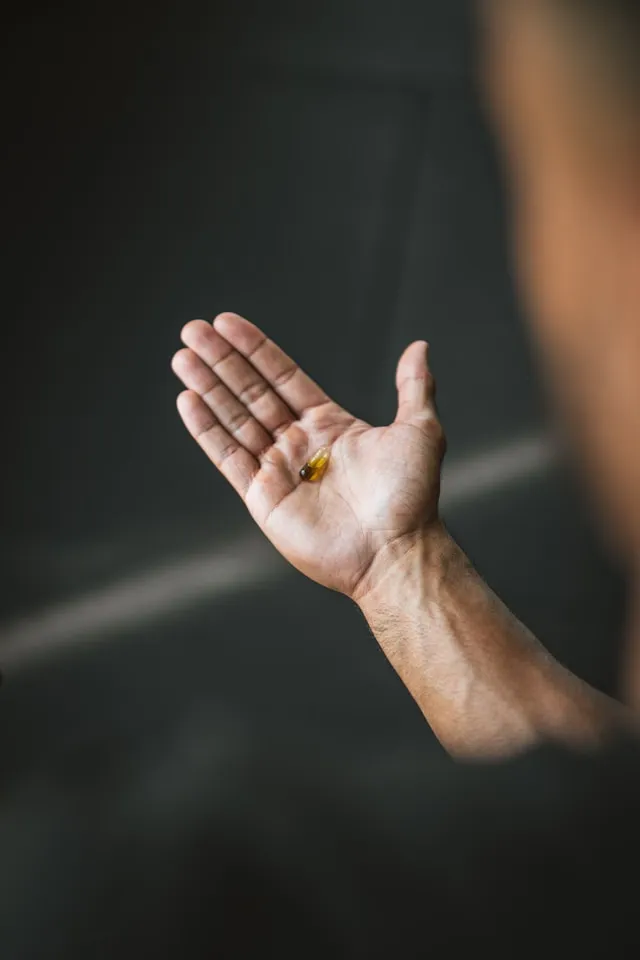 Saw Palmetto supplement in a hand