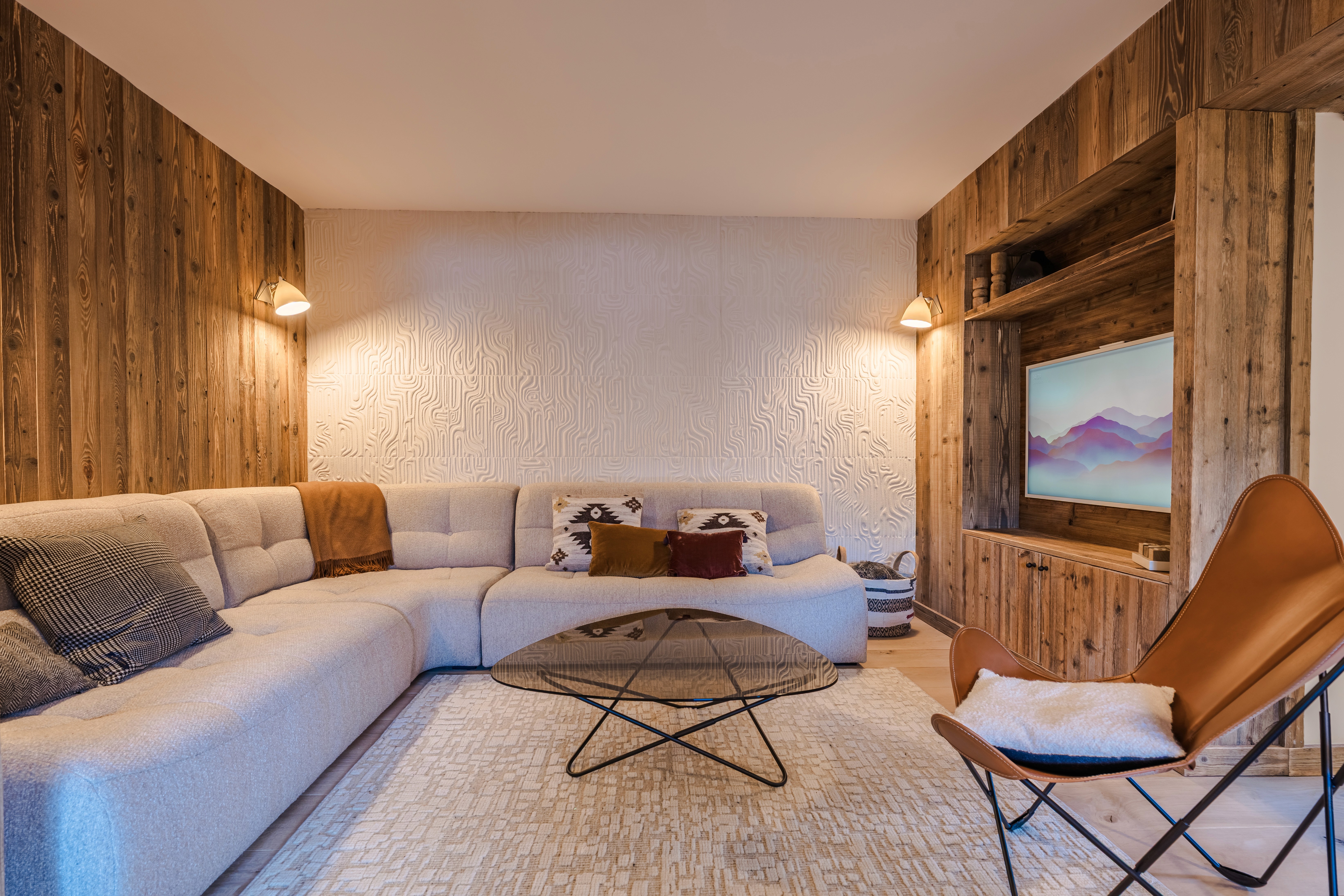 balcon enneigée chalet