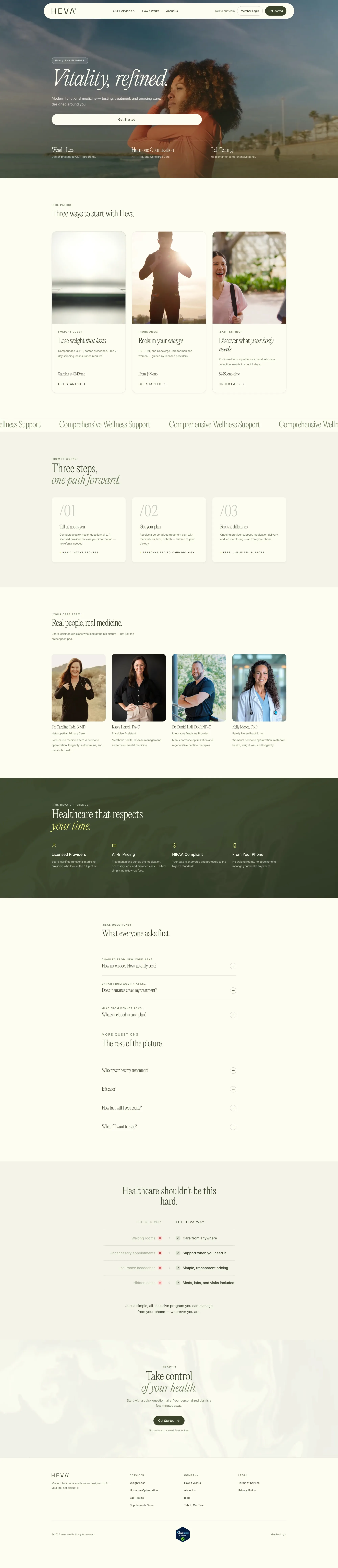 Modern Functional Medicine landing page screenshot showcasing Health & Fitness and Medical design