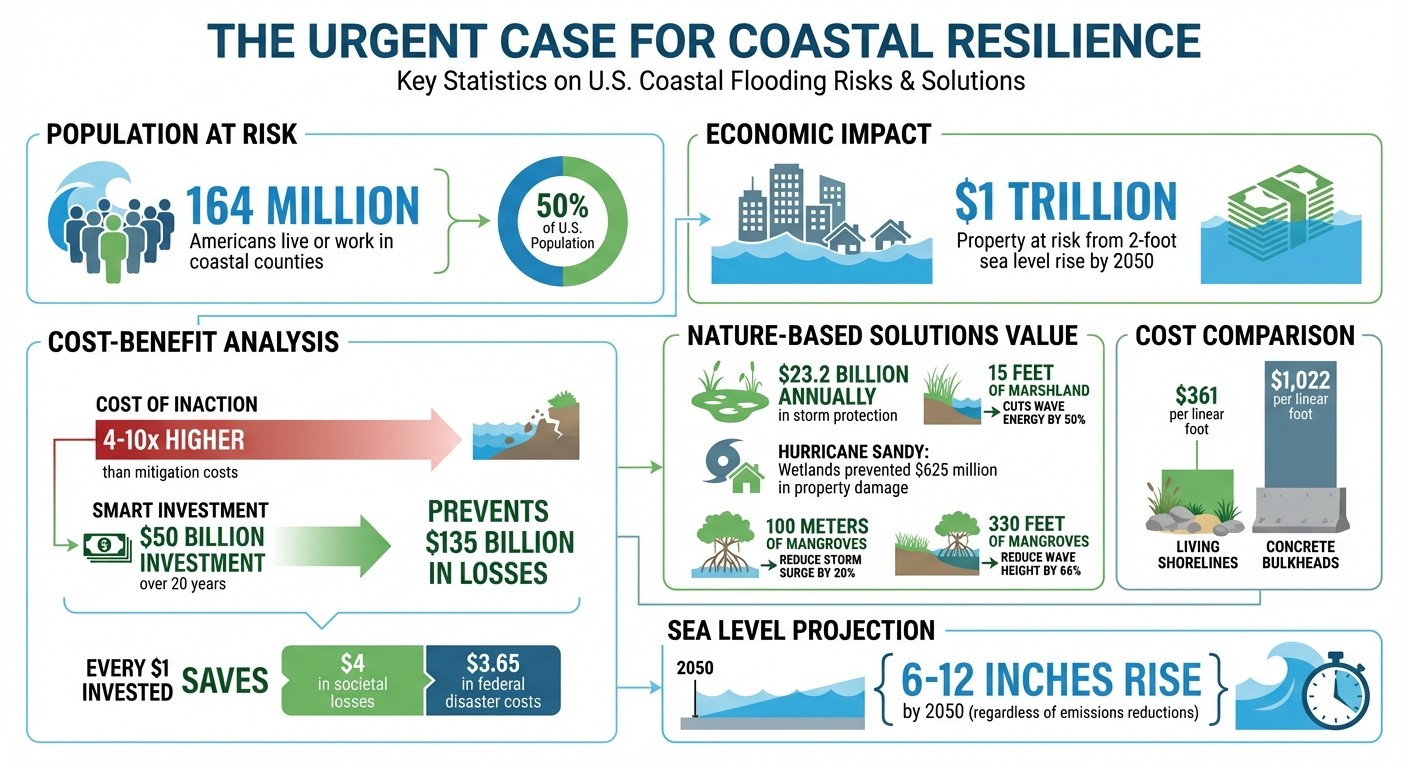 Coastal Flooding Statistics and Economic Impact in the United States