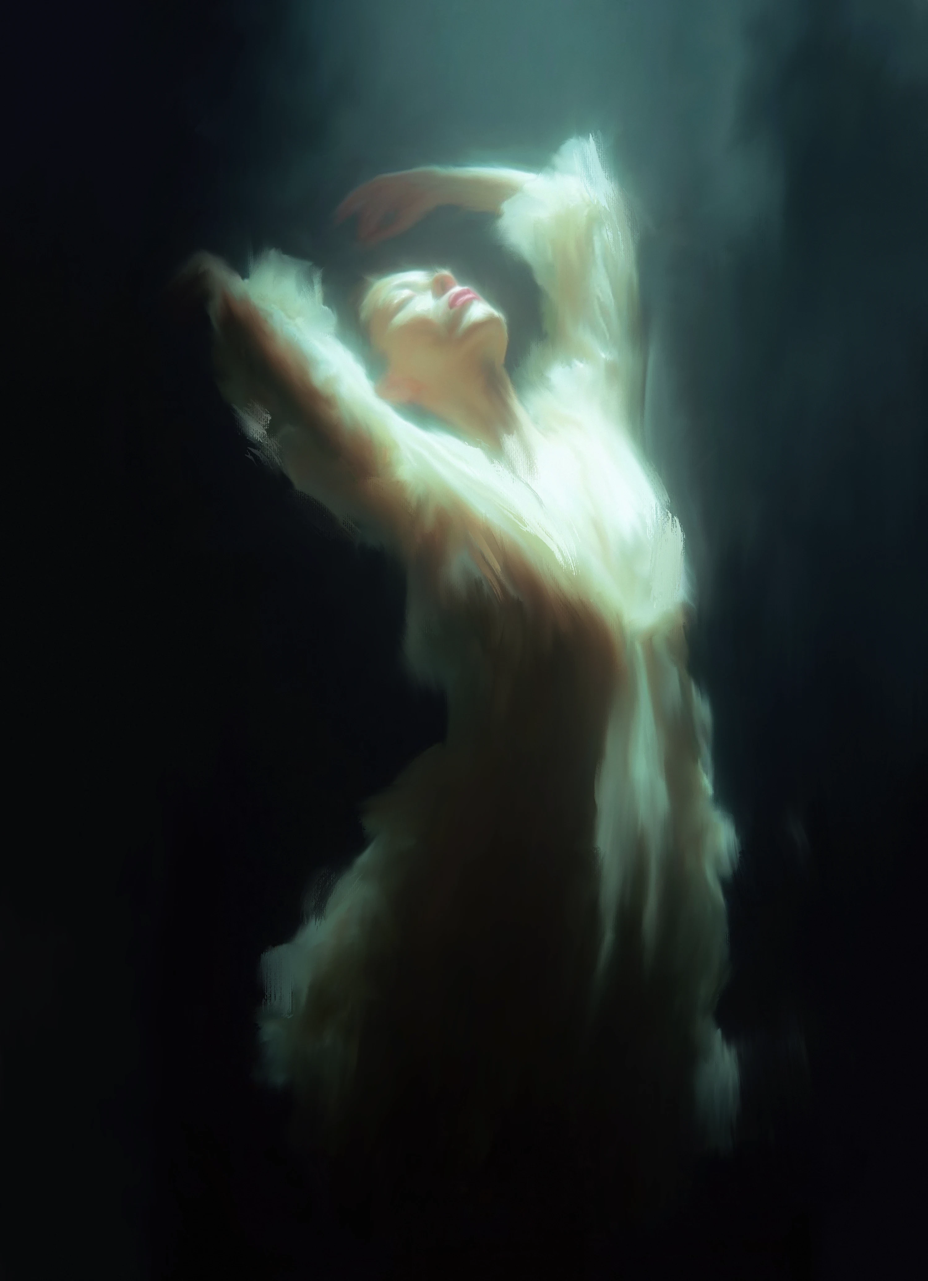 Girl on light