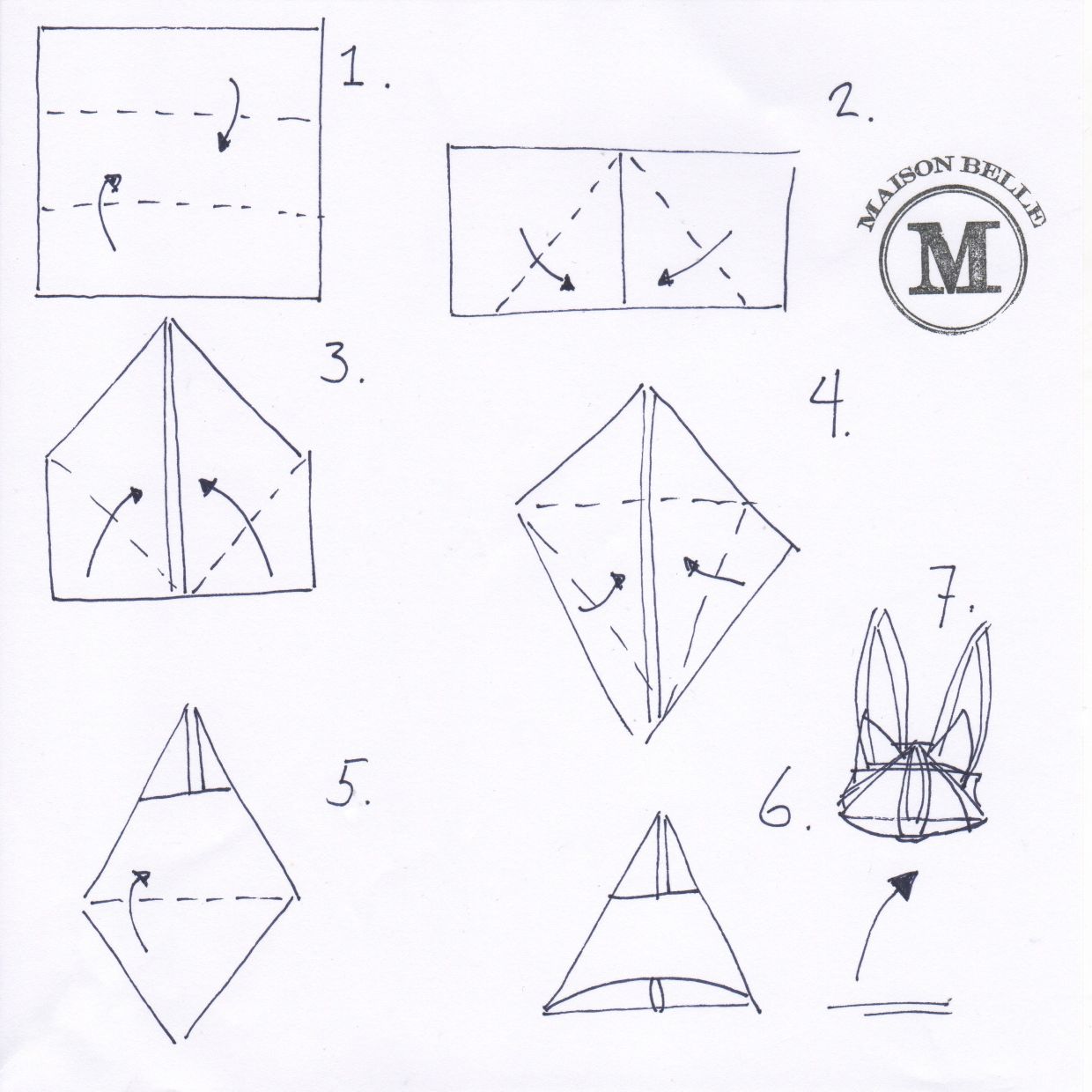 paashaas servet vouwen