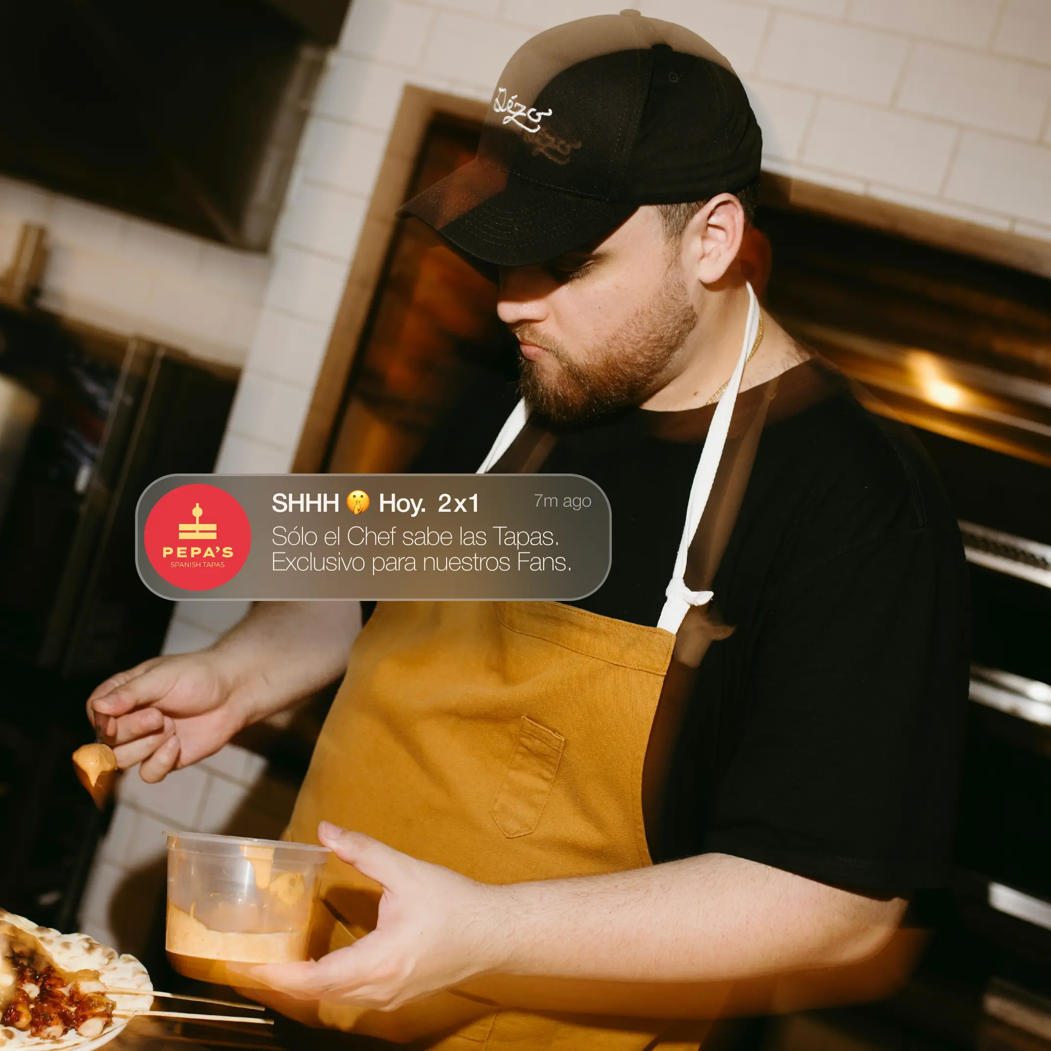 LUYOA loyalty push notification at restaurant for returning customers