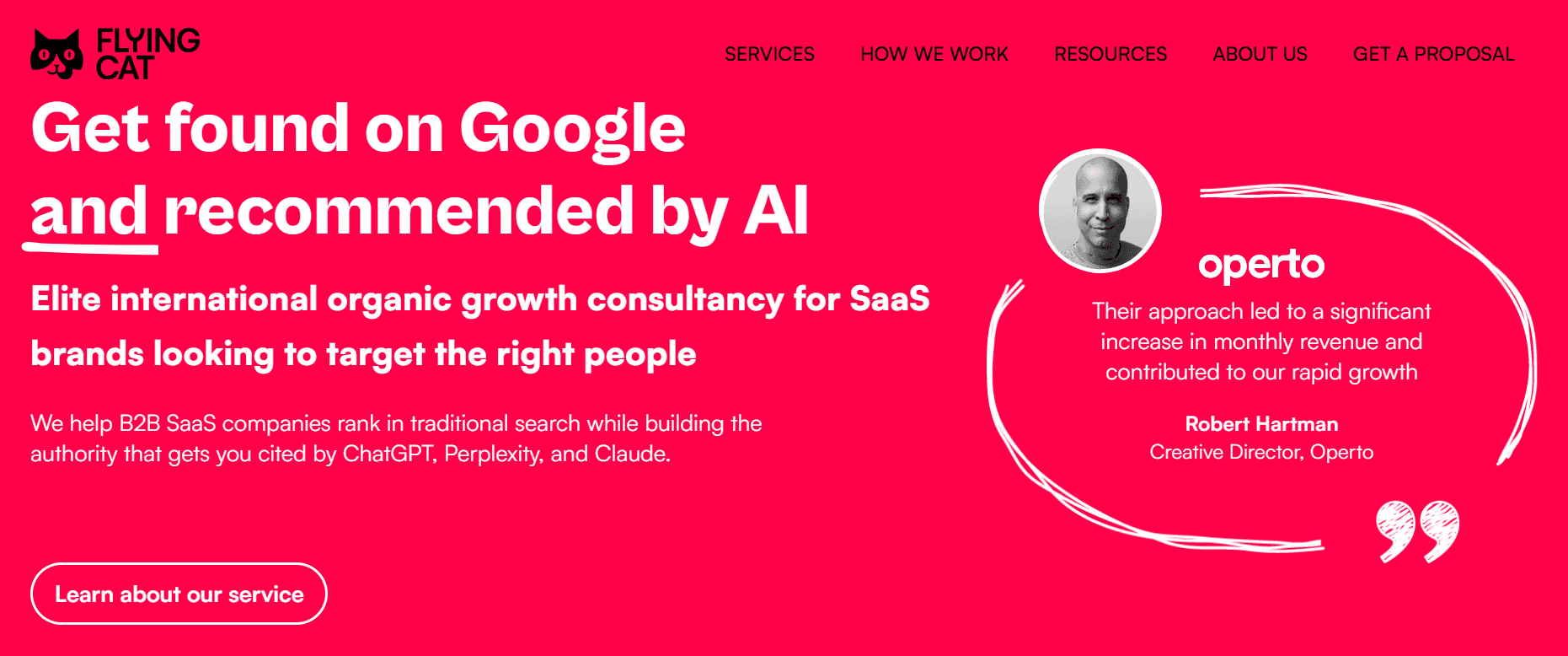 flying cat - Best SaaS SEO Agency