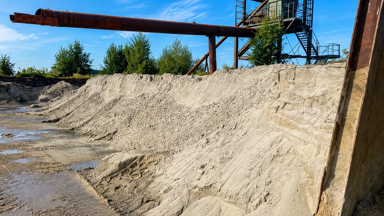 Sandabbau in der Grube