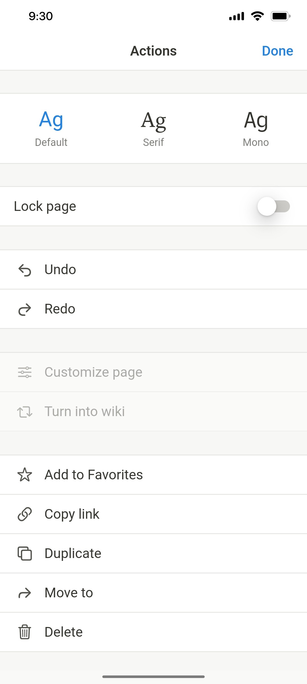 Notion App Done Screen