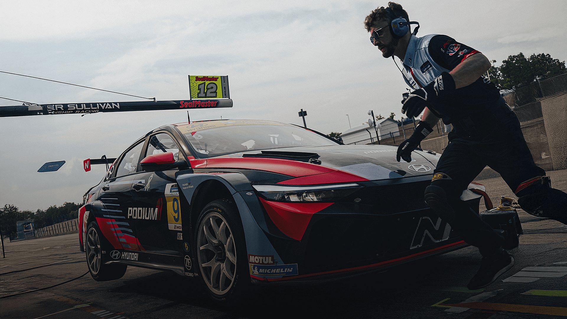 Suellio Almeida. IMSA Driver, North America Radical Racecar Champion, Founder of Almeida Racing Academy. Driving the Hyundai Elantra TCR at IMSA Bryan Herta 