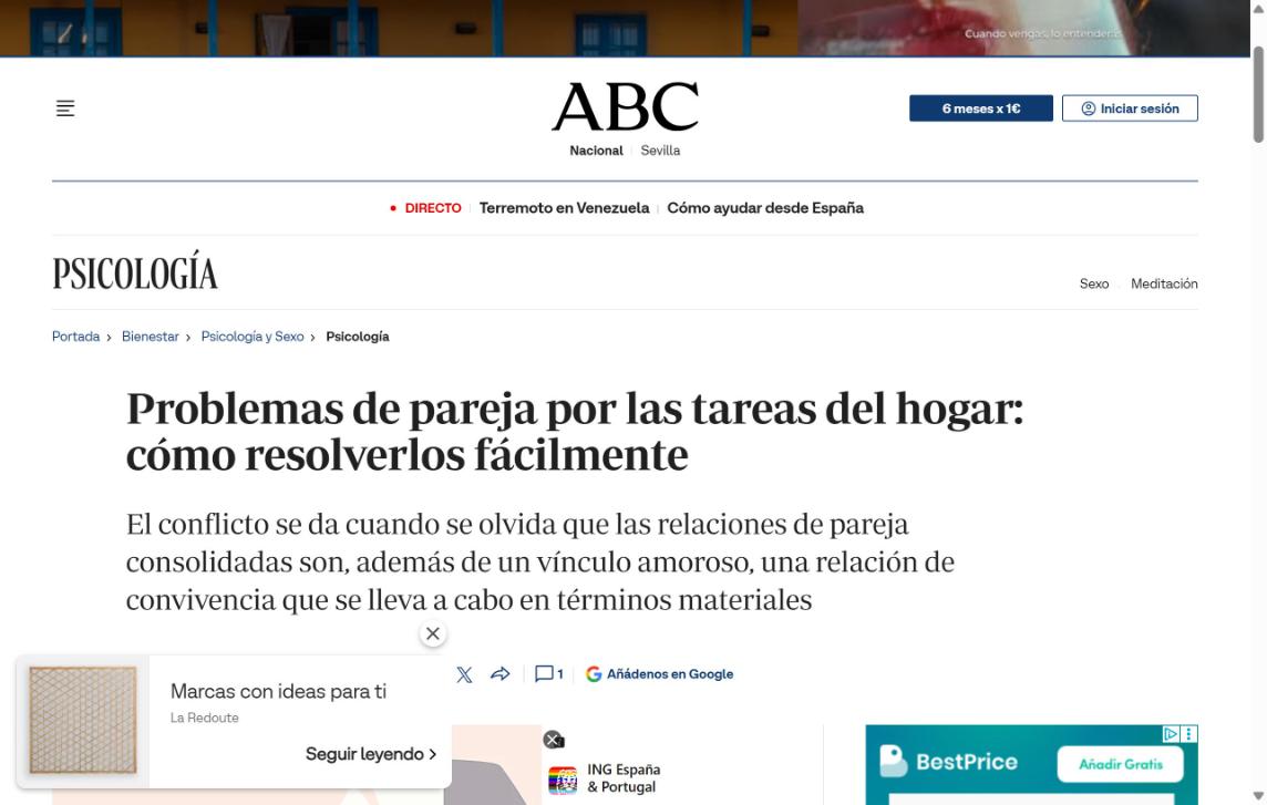 ABC: Problemas de pareja por las tareas del hogar