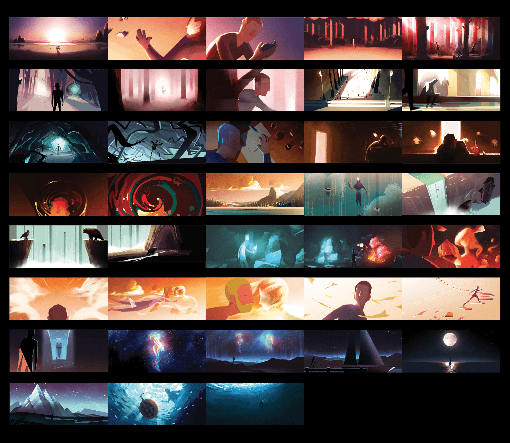 Coldplay Ink color key defines the palette for various scenes in the video
