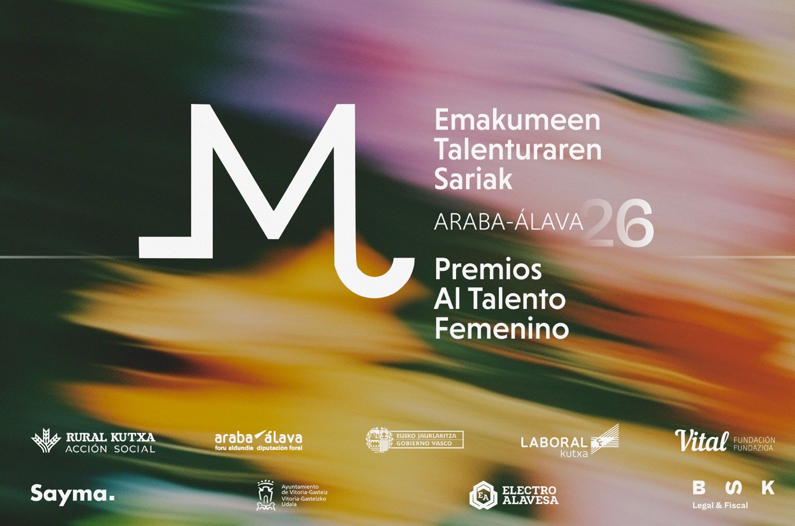 Cartel de la convocatoria de los Premios al Talento Femenino en Álava 2026