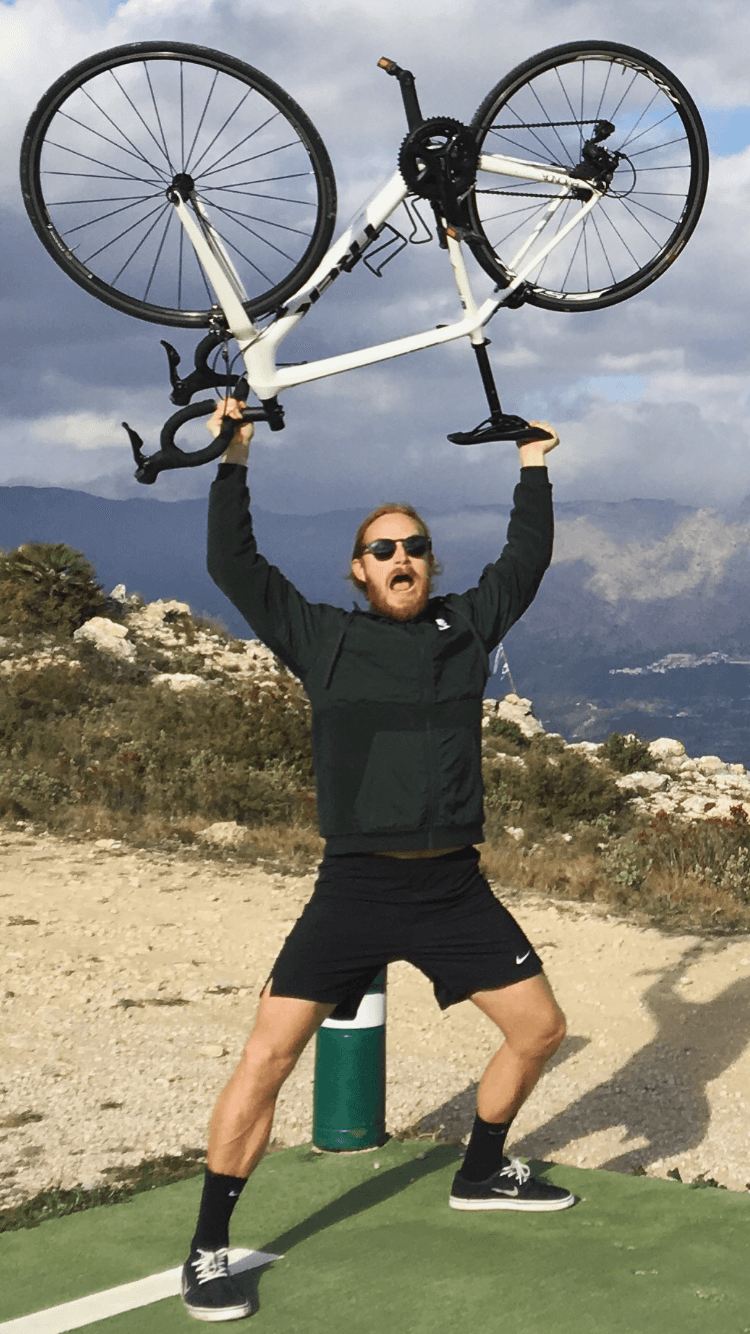 nick collins rides his bike