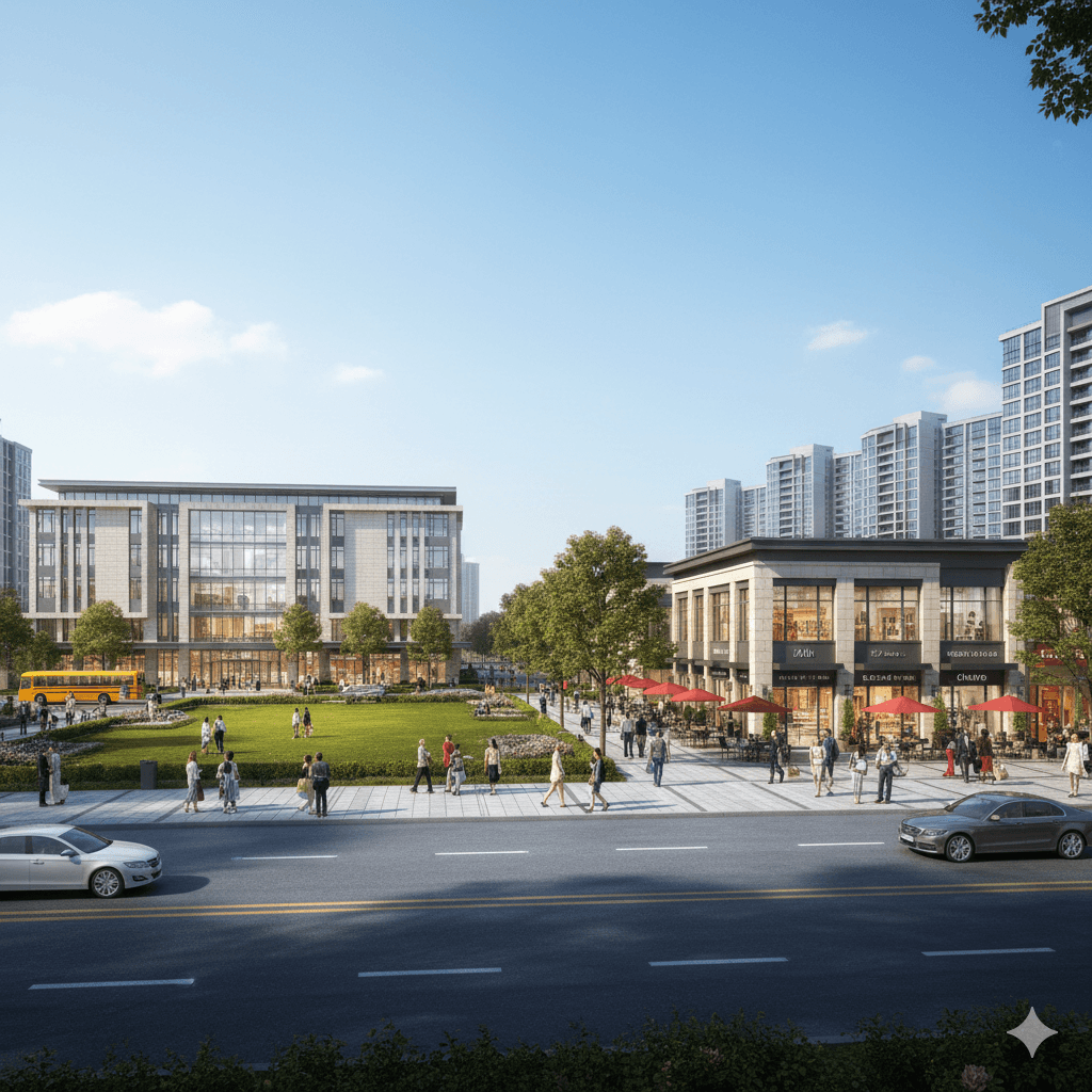 Modern shopping and school facilities near M3M homes in Sector 109, Gurgaon