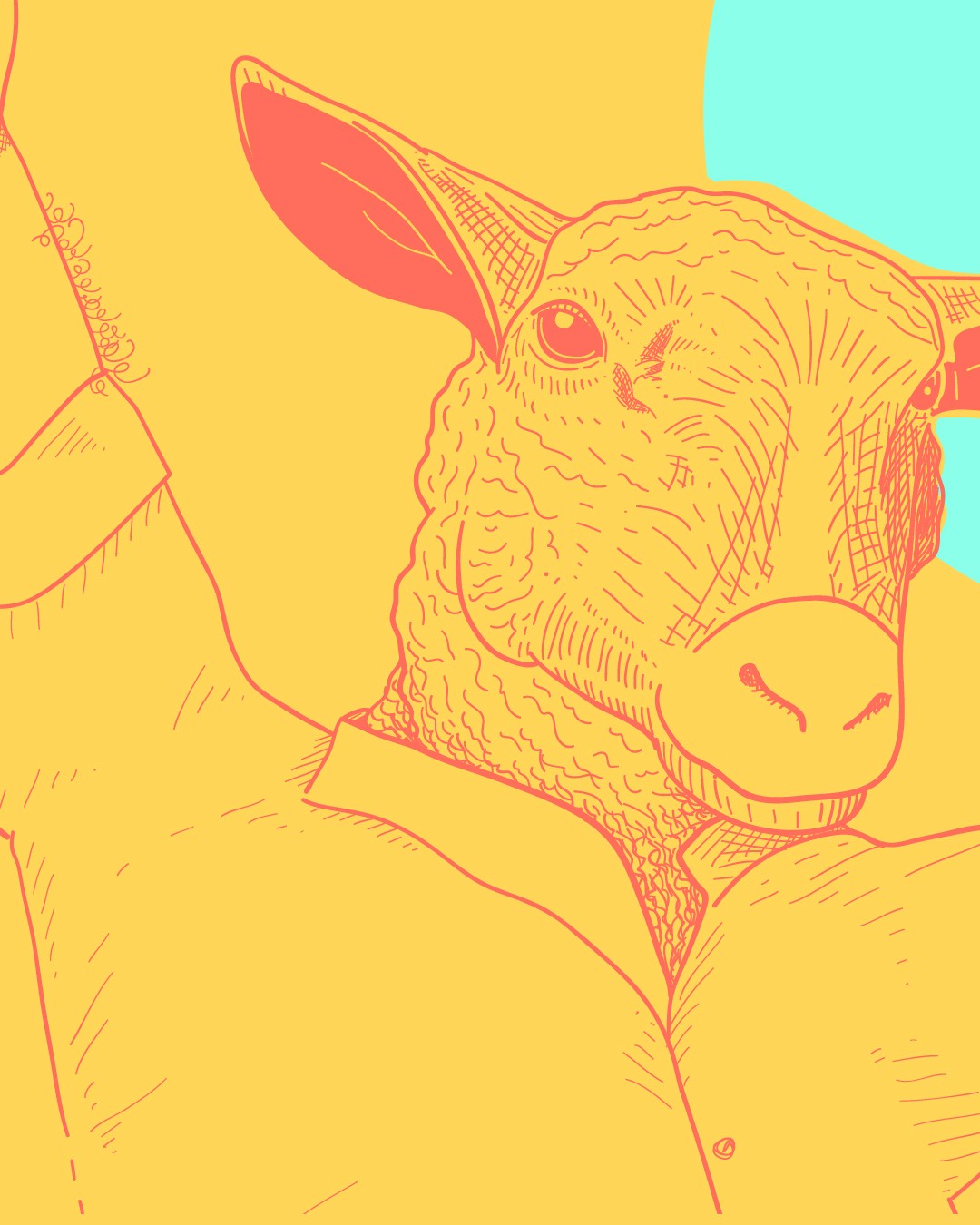 Surreal illustrations paired with custom lettering filled with “watchful eyes” — a nod to the constant gaze of the TV audience. Spanish-tinted colours meet Greek vernacular cues to mirror the protagonist’s self-exile and inner chaos.