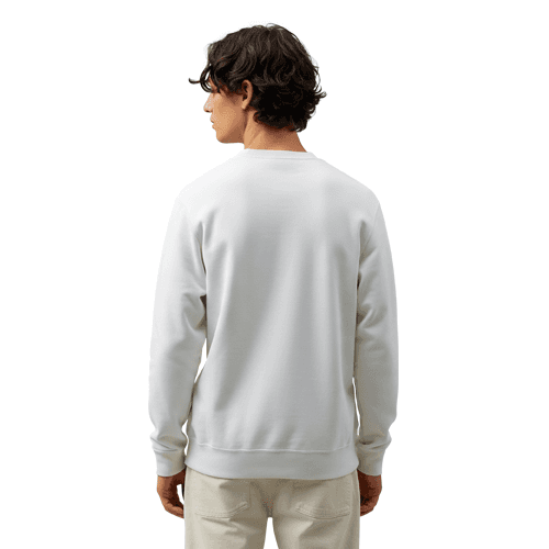 Sweatshirt mockup with back view on man model