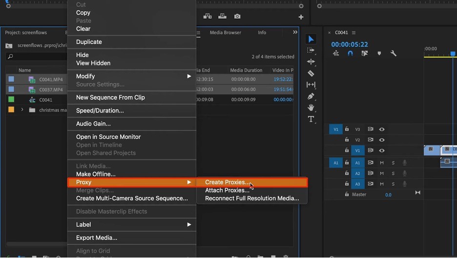 Use Proxies to reduce rendering times in Premiere Pro