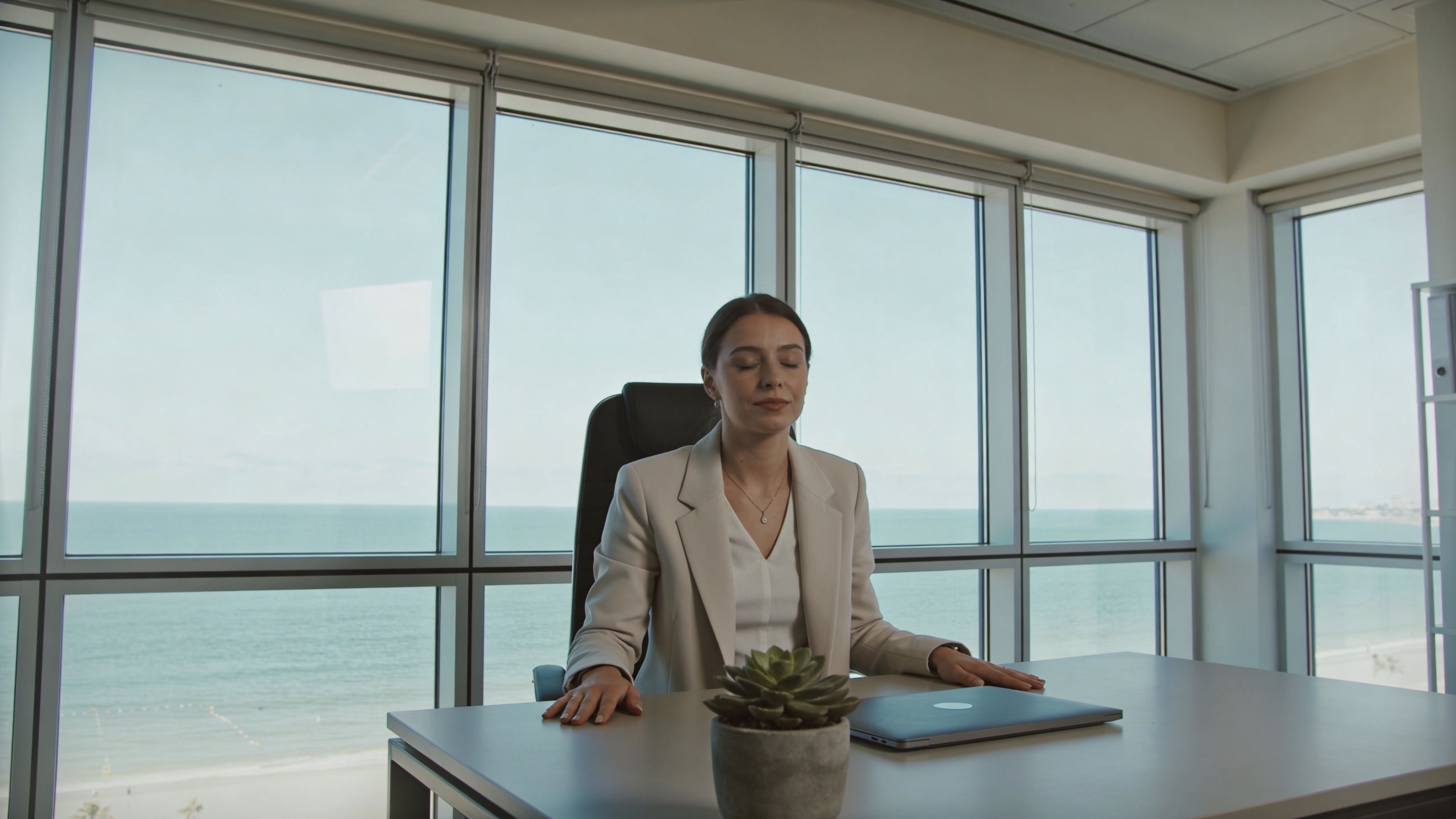 woman working in an office