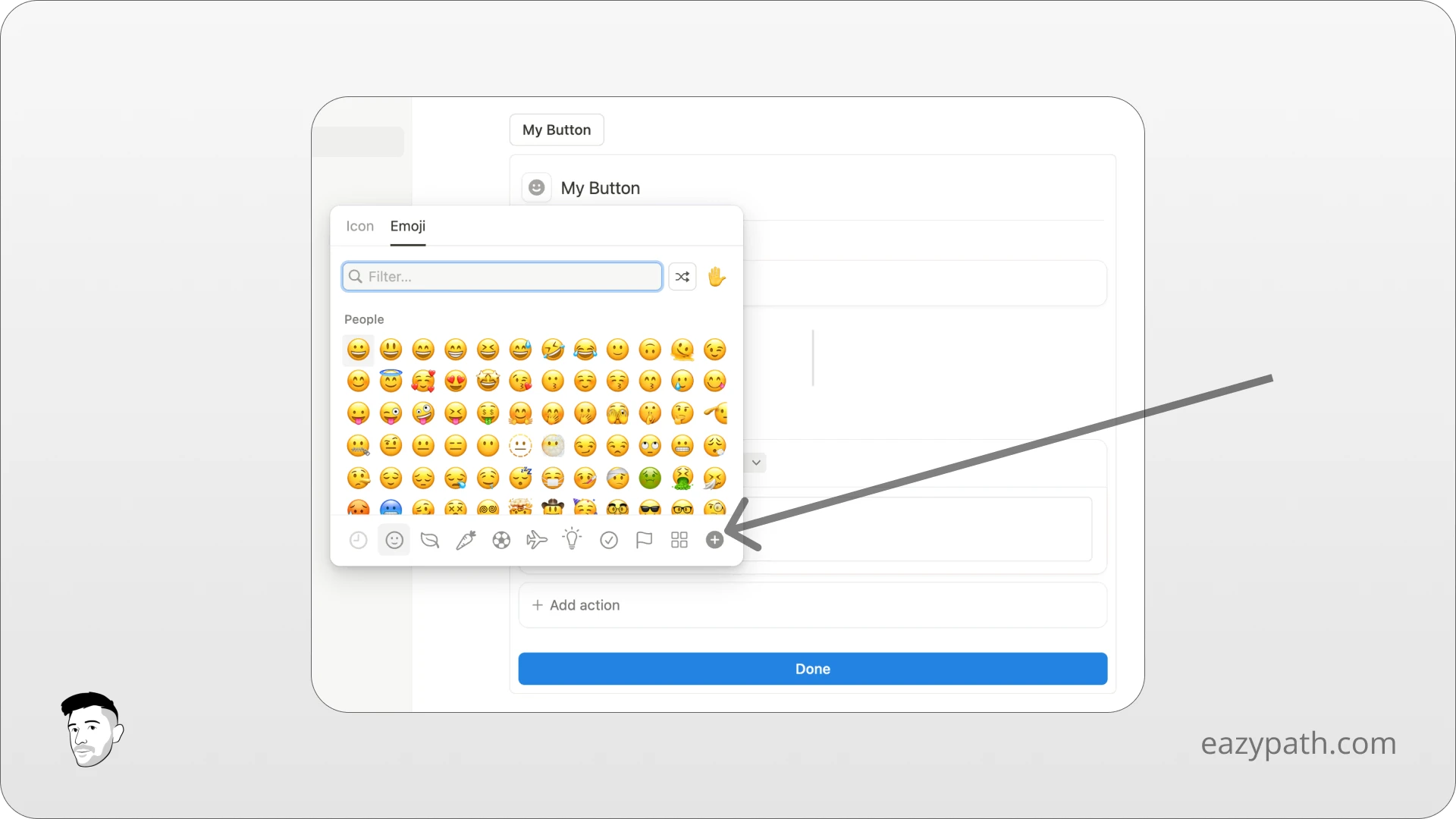 How to Upload a Custom Icon to Notion - Custom Emoji - Plus Button