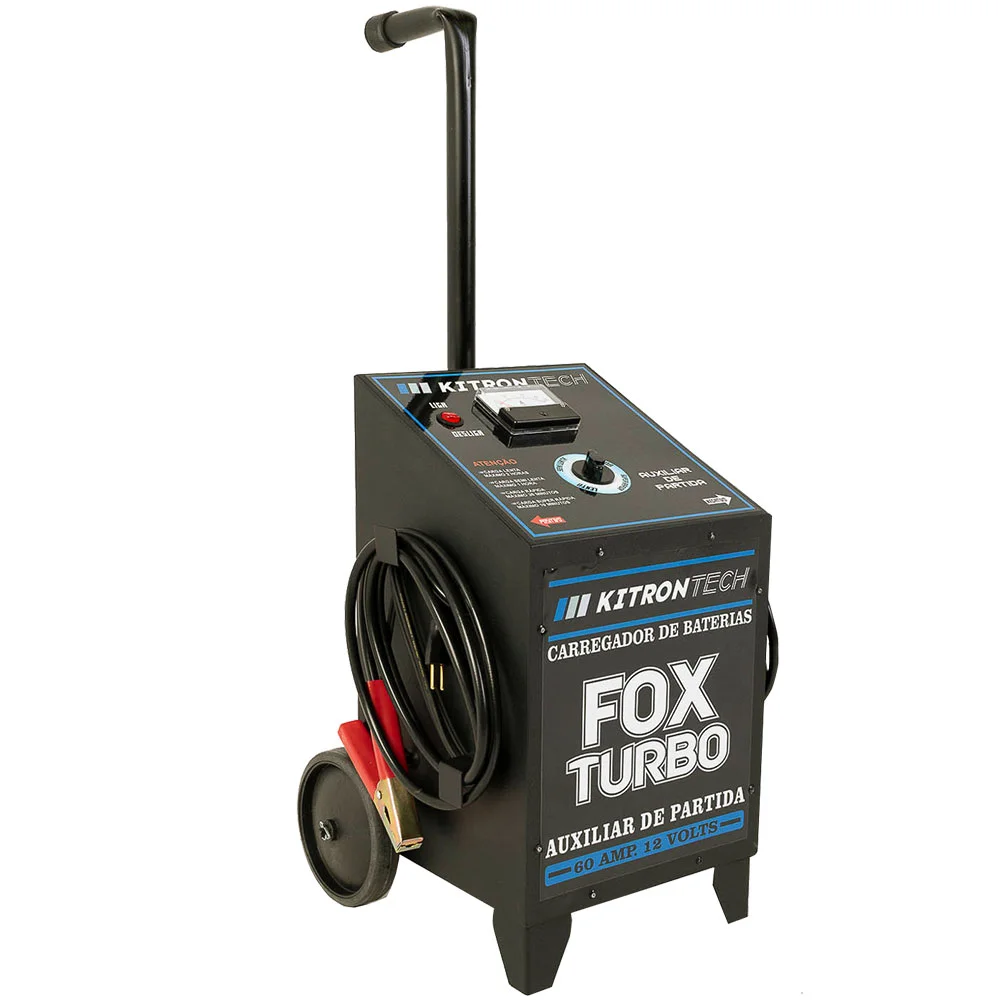 Carregador de Bateria 60A Bivolt para Fox Turbo com Auxiliar de Partida - KITRON TECH