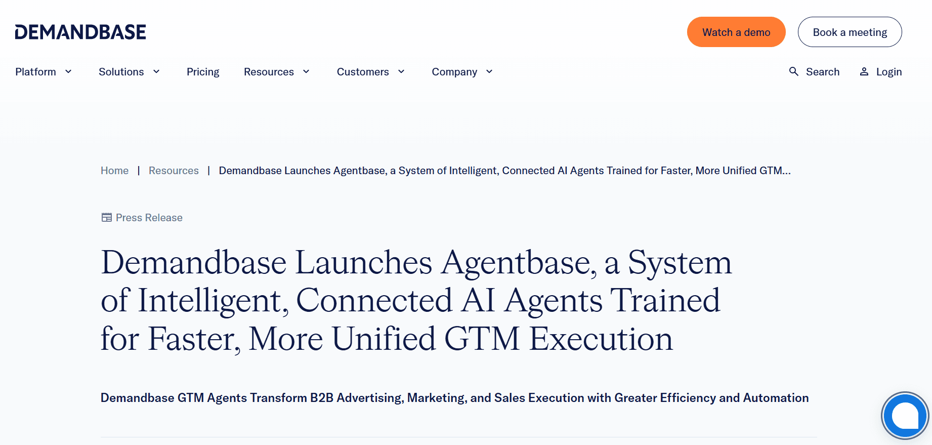 demandbase - Top AI Agents for Go-to-market Strategies