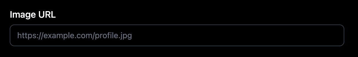 Image URL field