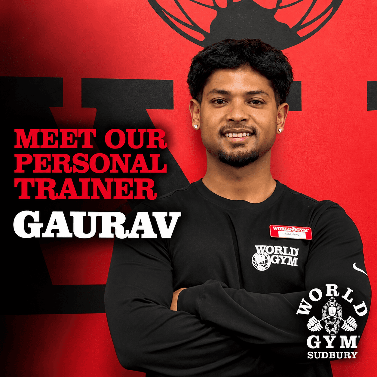 Gaurav, personal trainer at World Gym Sudbury