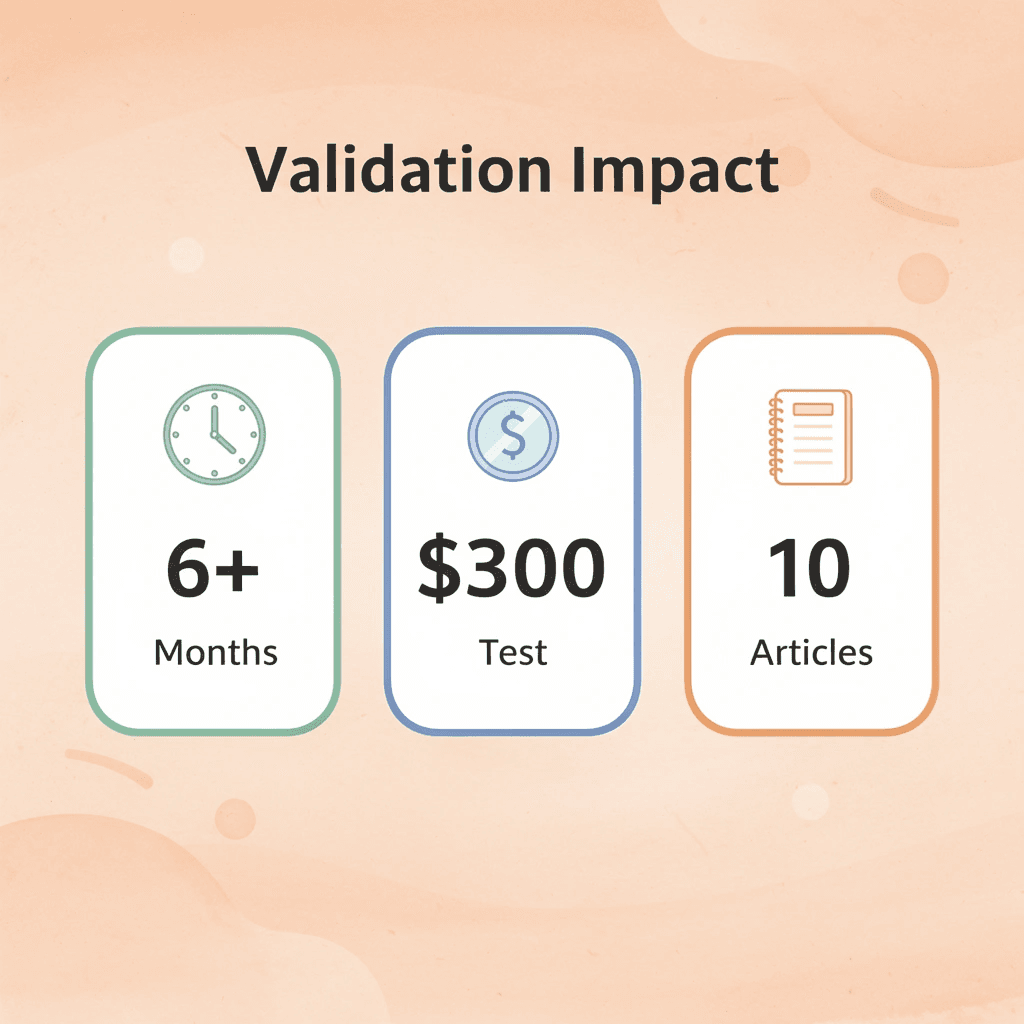 Statistics showing validation program impact metrics