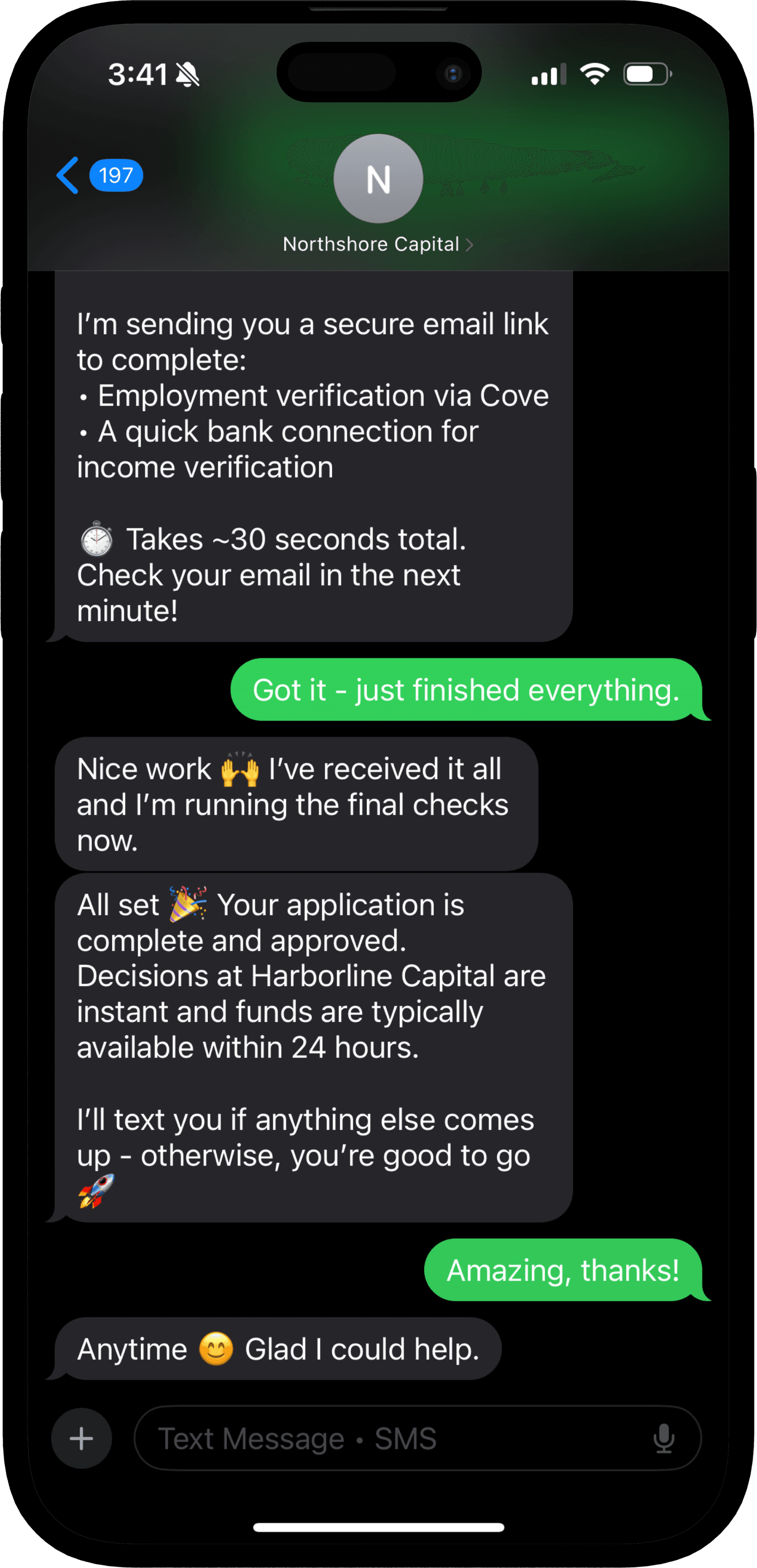 Phone mockup of the Superpower app
