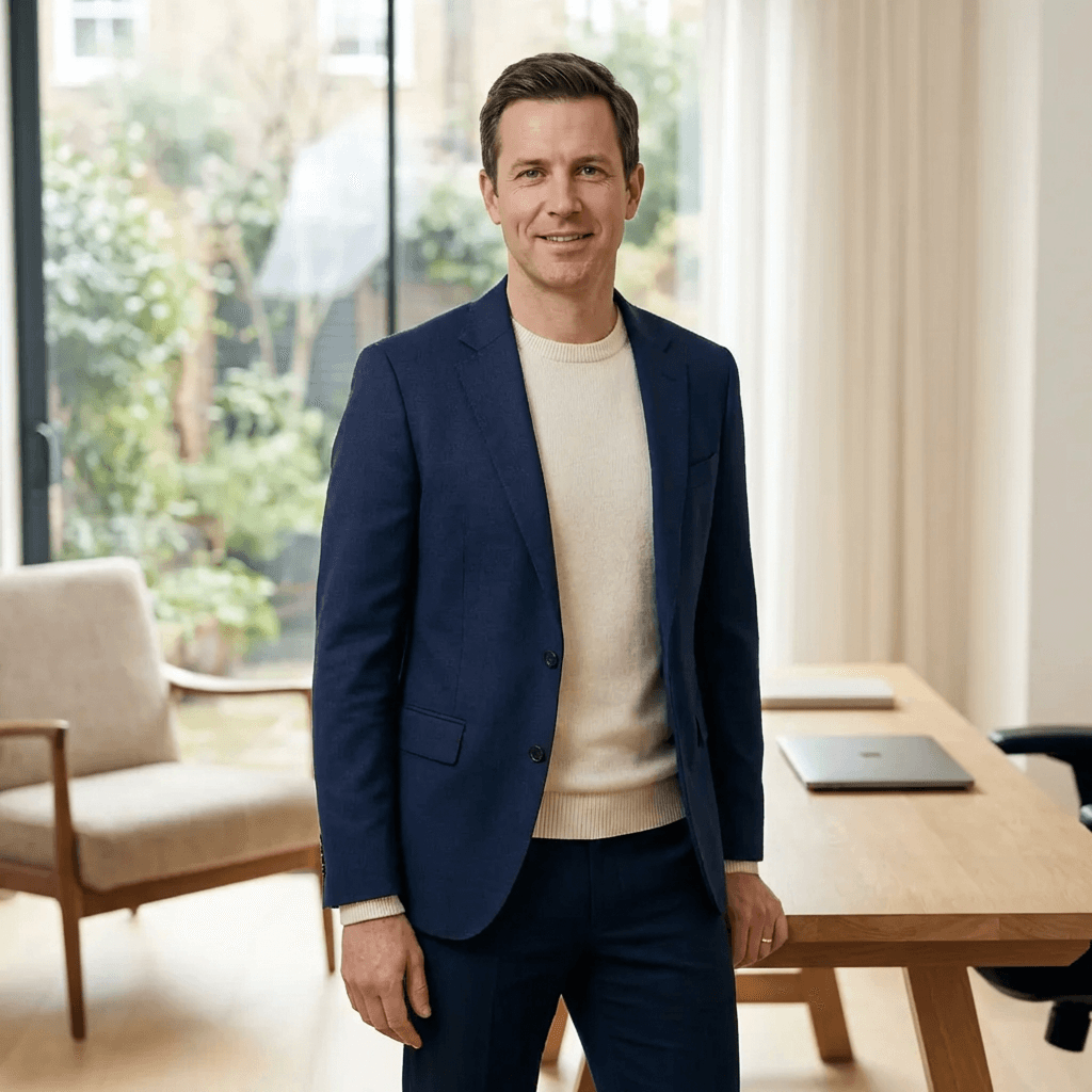 Woman with shoulder-length dark hair wearing a brown sweater, smiling at the camera.