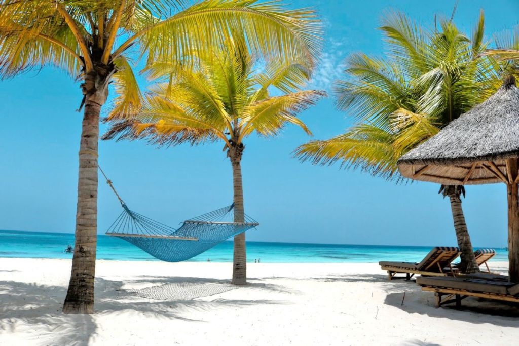white sand beach, zanzibar