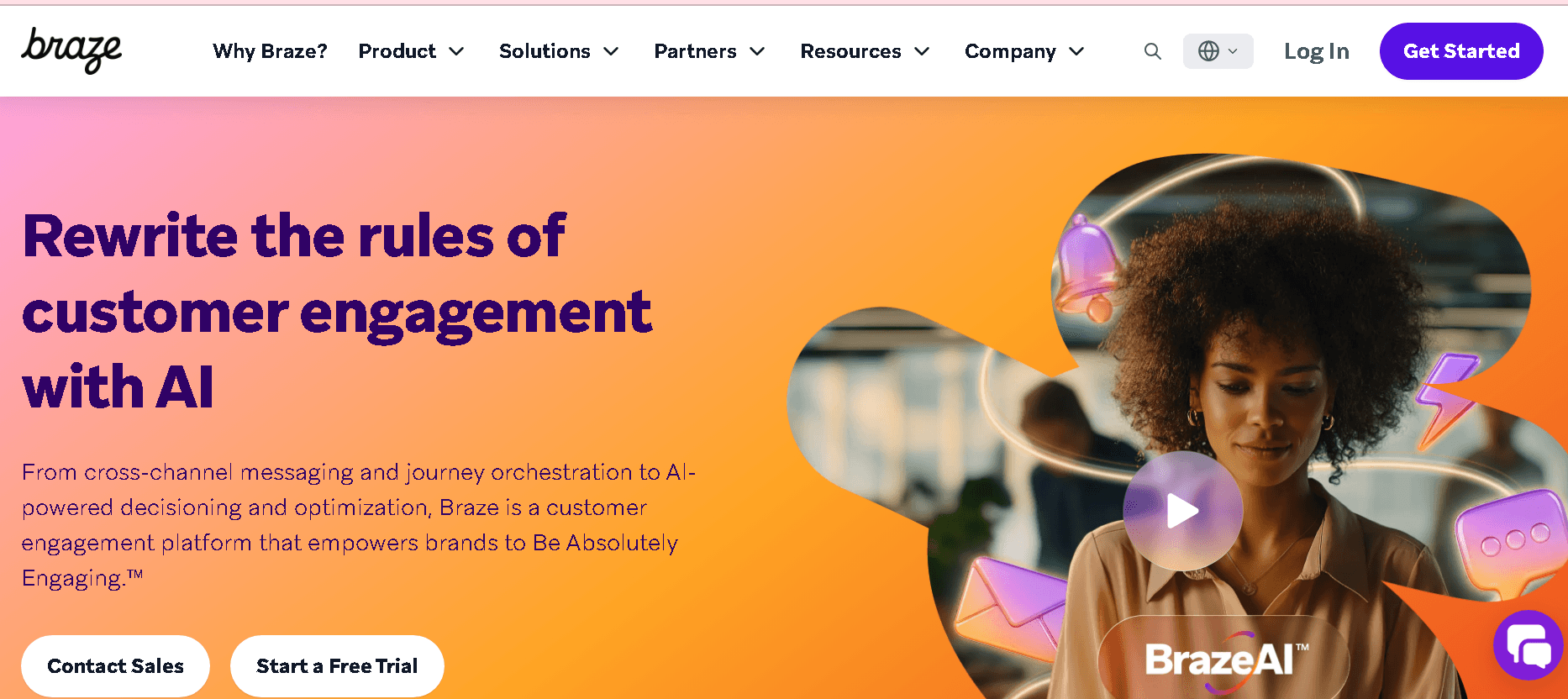Braze landing page
