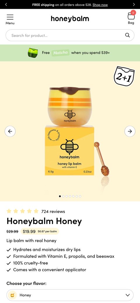 Honeybalm, de oude versie