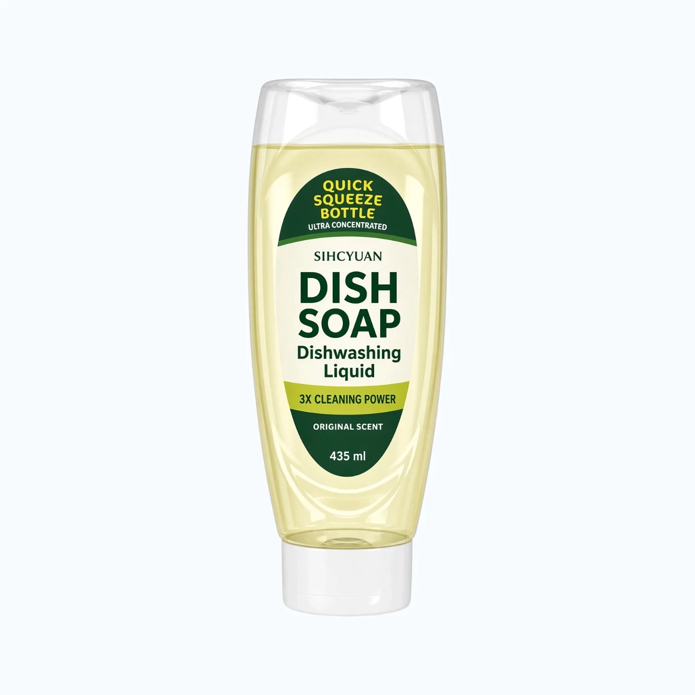 High-efficiency dishwashing liquid in clear bulk bottles for supermarket retail, supporting private label (OEM) and sustainable chemical solutions.