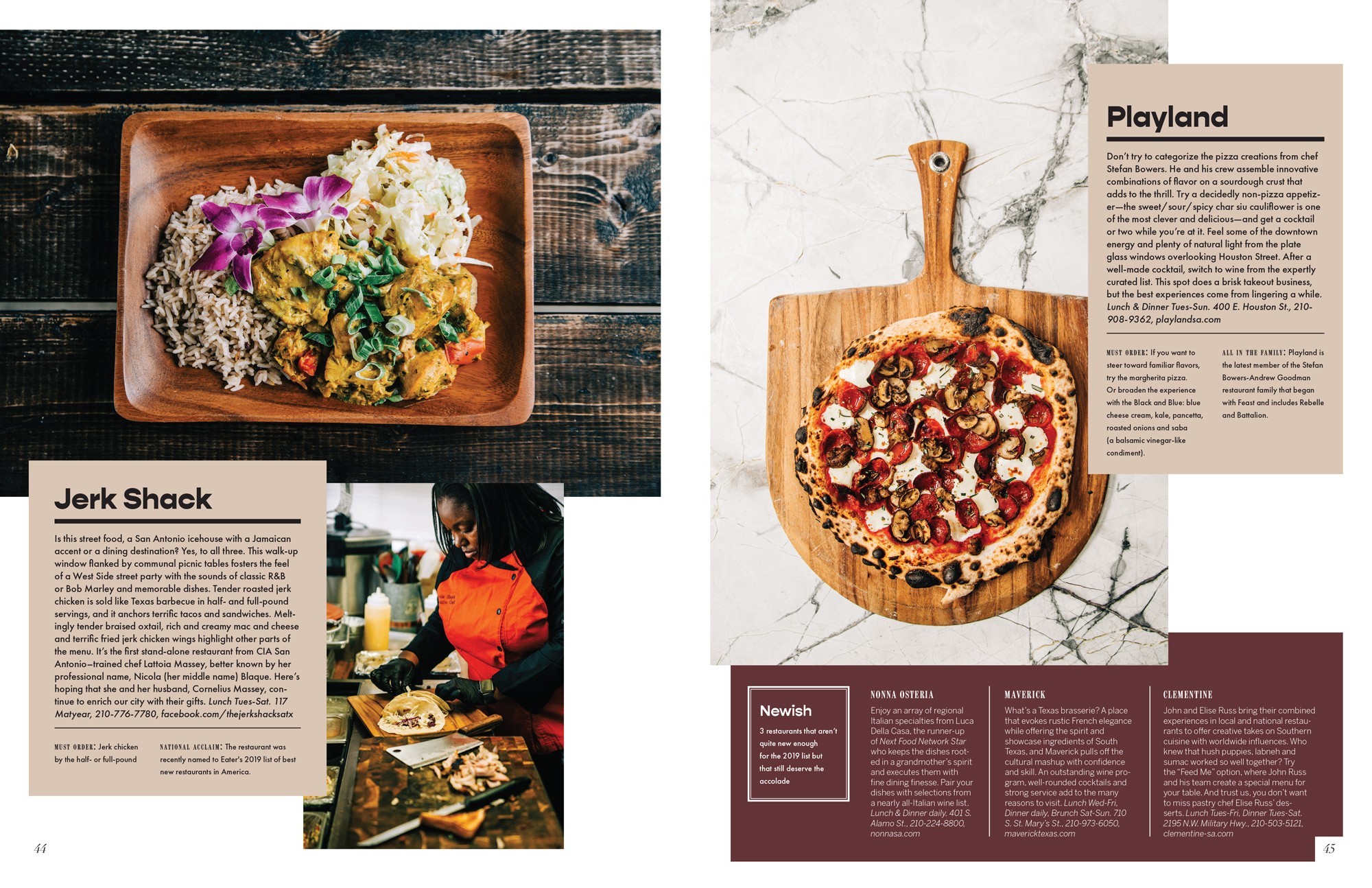 Magazine spread of food story