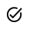 Black checkmark in a circle on a white background symbolizing approval.