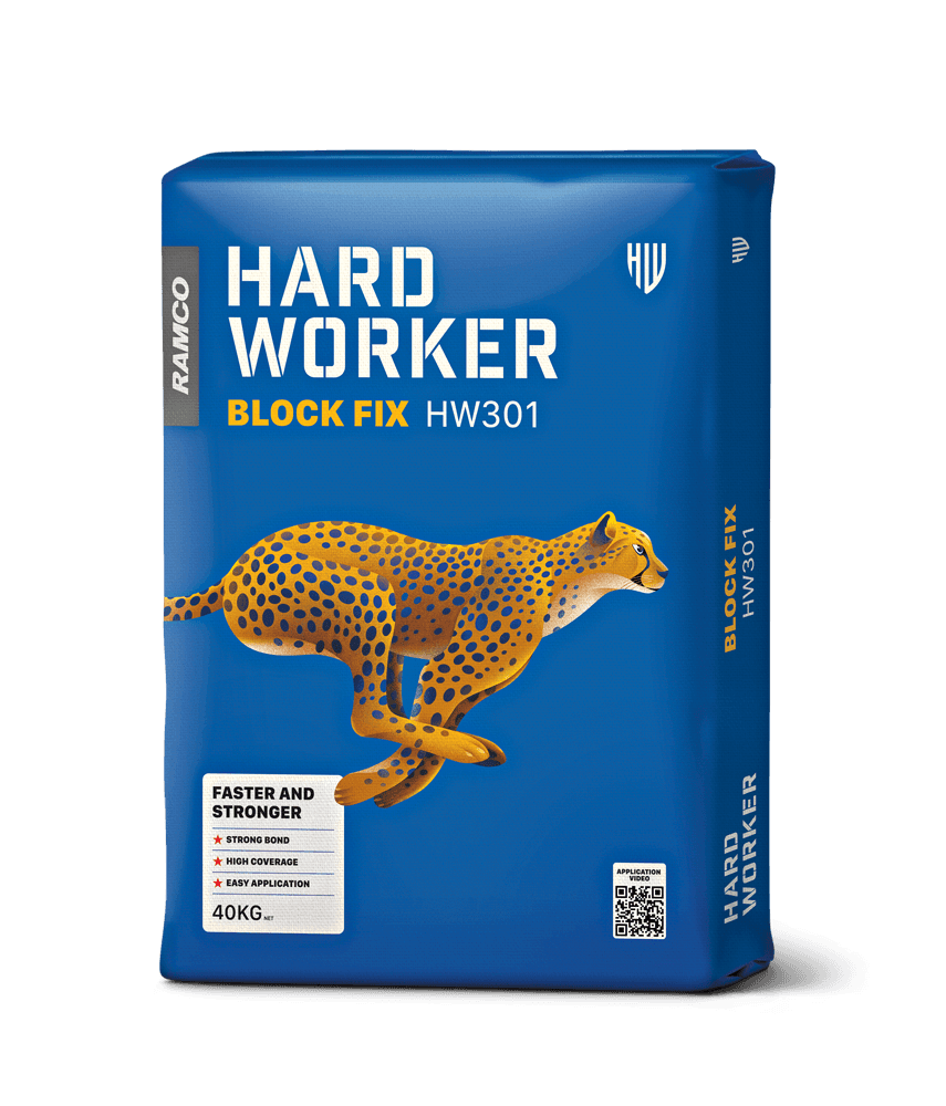 Hard Worker Block Fix for red bricks, laterite bricks, fly ash bricks, hollow blocks, solid blocks.