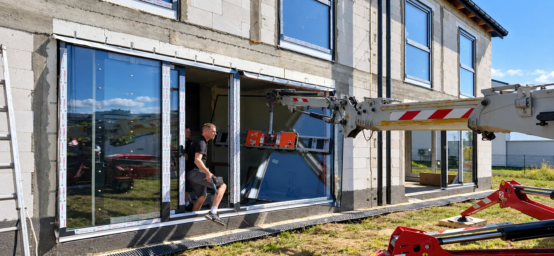 Okna Aluplast i duże przeszklenia HST w inwestycji w Lutoryżu