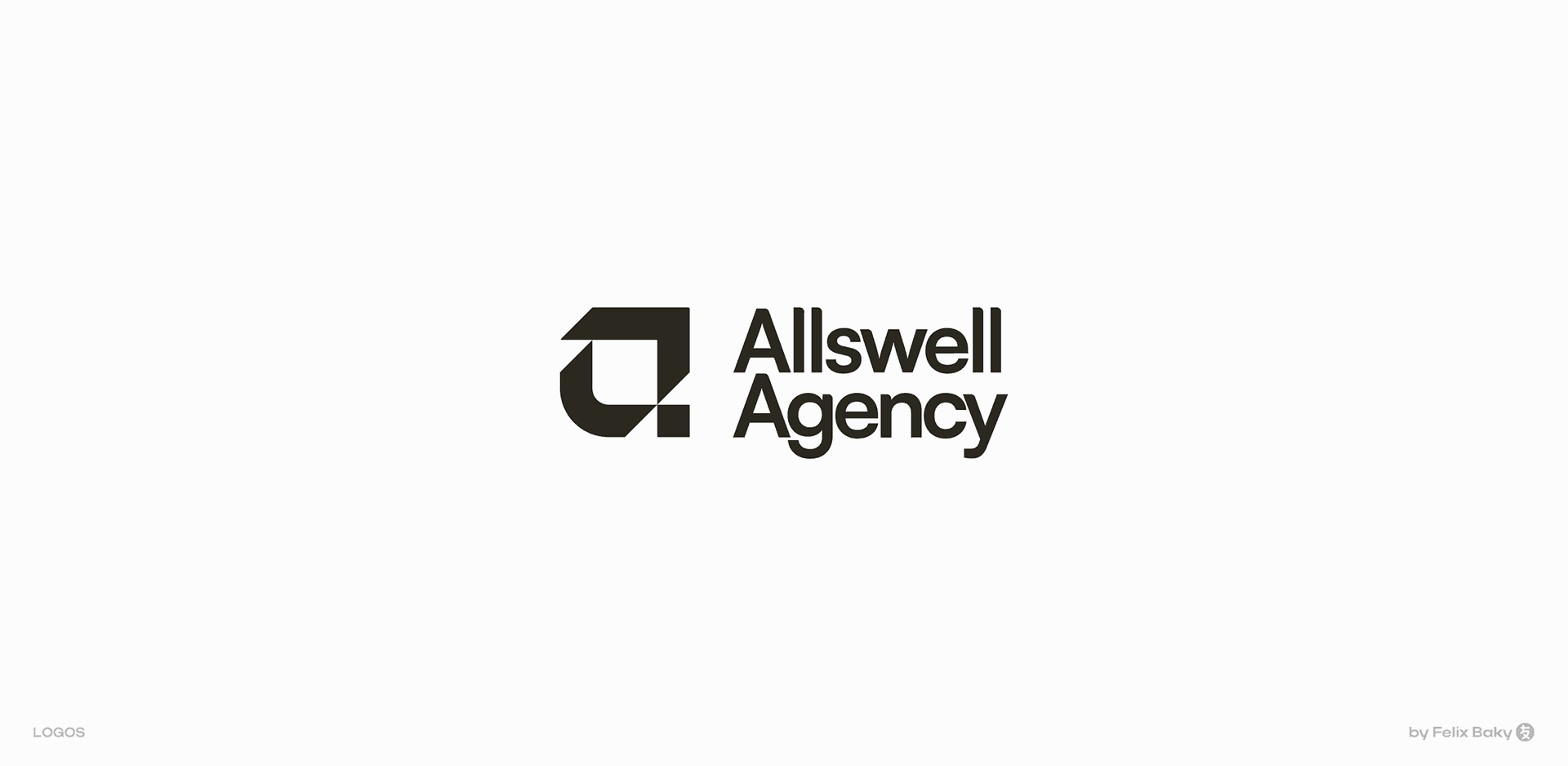 Allswell Agency logo with a geometric black symbol beside a stacked wordmark on white.