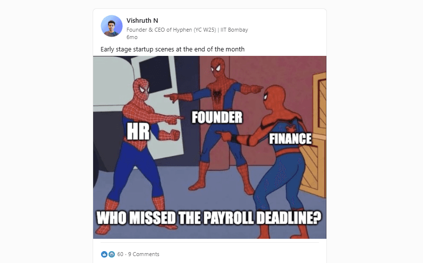 linkedin post