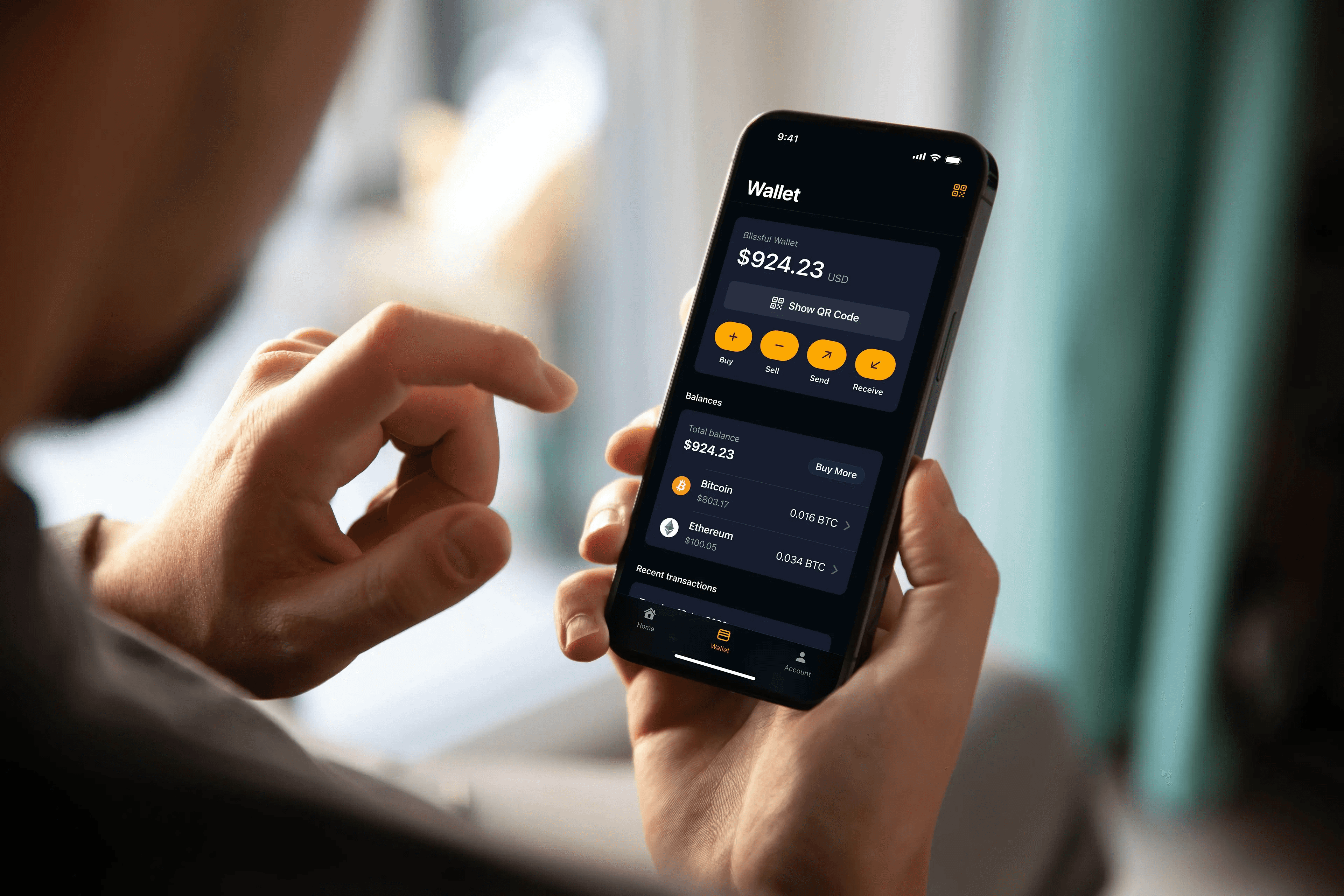Person using a mobile crypto wallet - How to Withdraw Money From an OnChain Wallet