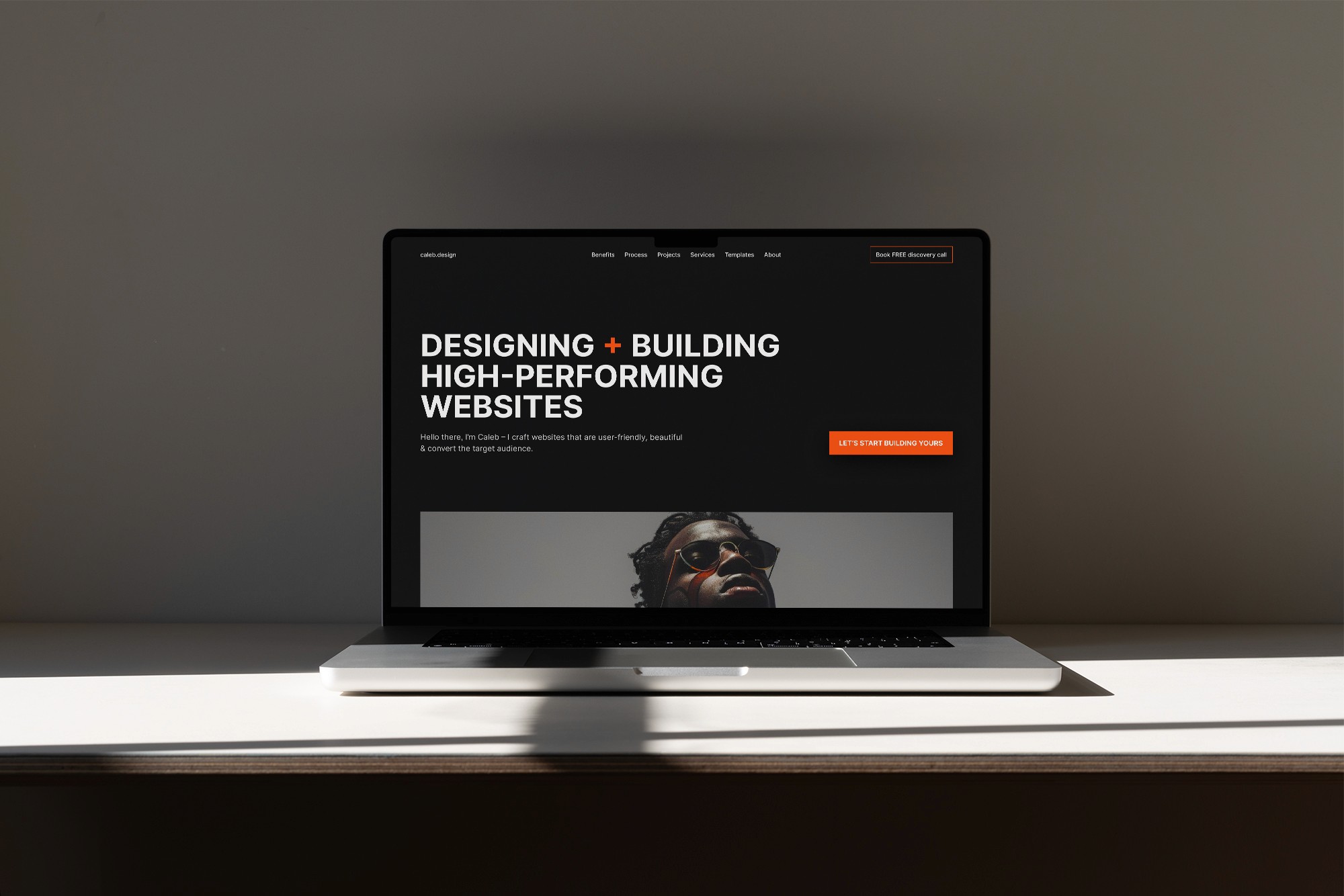 Freelance designer portfolio website template