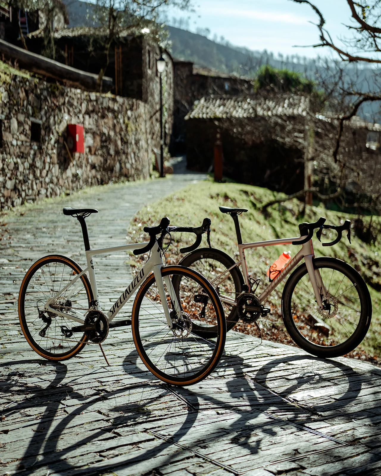 two bikes in a rural area