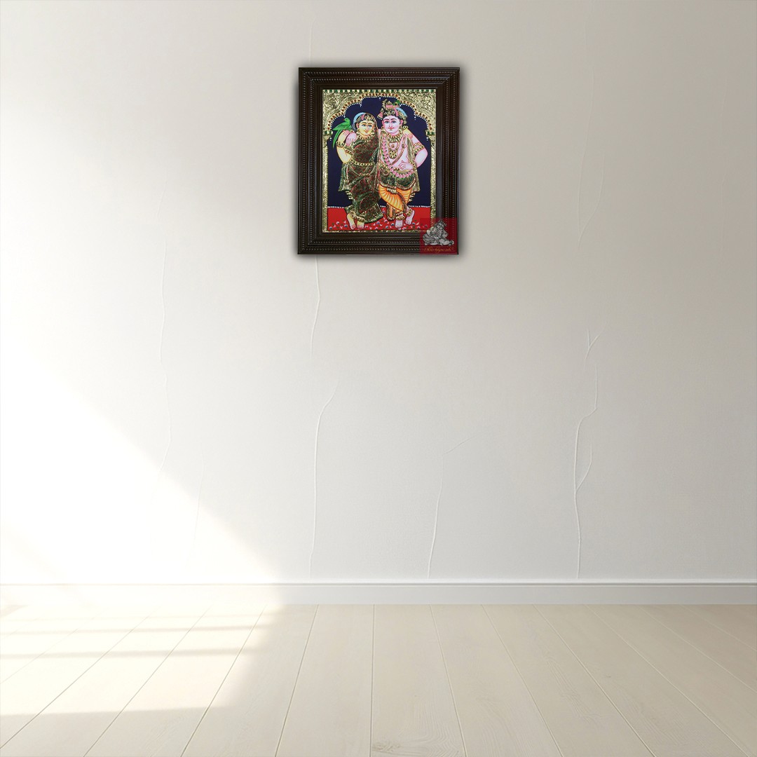 Tanjore Painting of Radha Krishna  