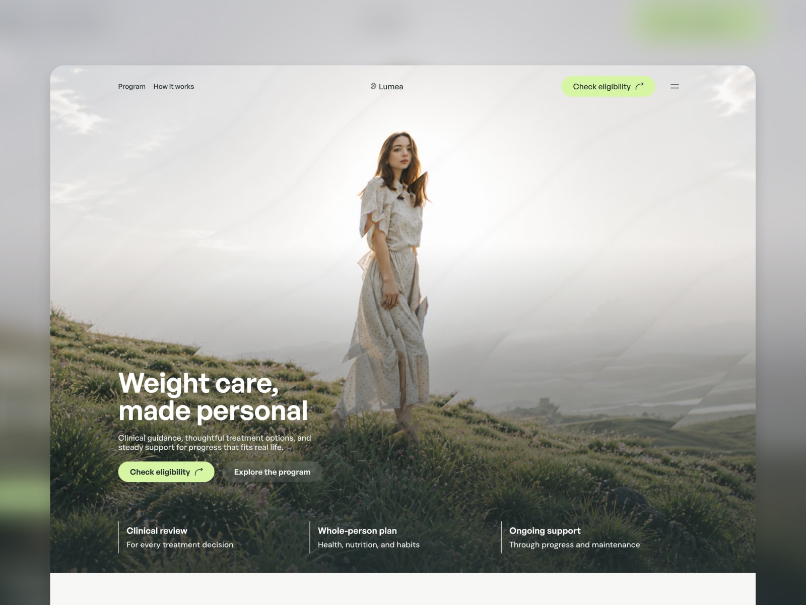 Auria paid Framer template for wellness and self-care startup websites