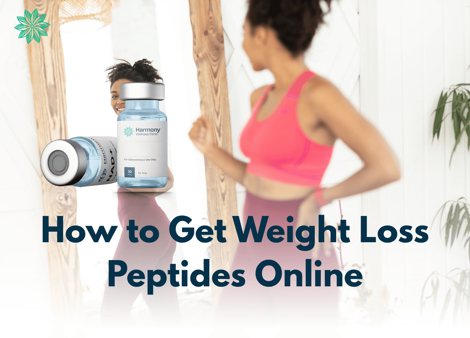 Patient on a telehealth video call learning how to get weight loss peptides through an online clinic.