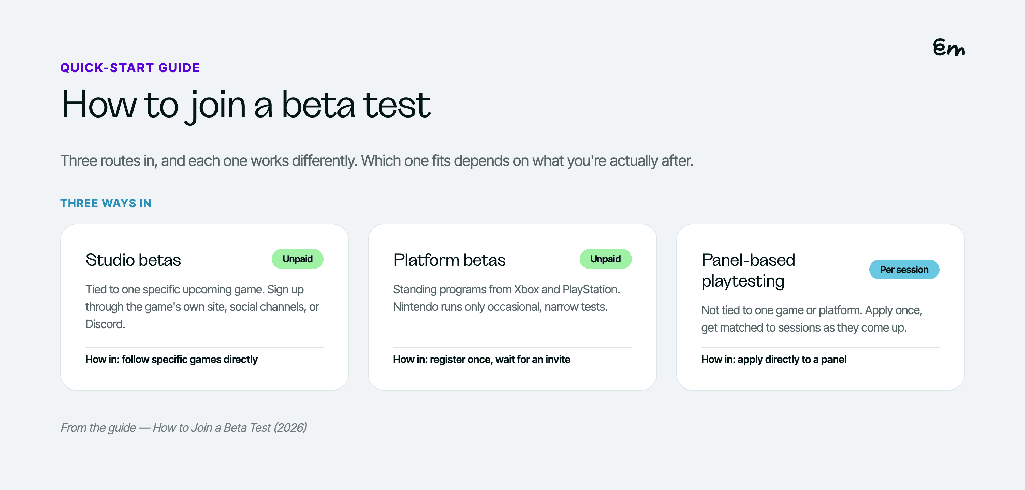 How to Join a Beta Test